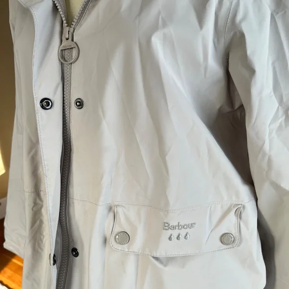 Barbour Katafront Jacket Vented, Hide-away Hood Color: Mist - Picture 4 of 12